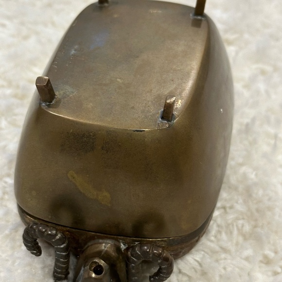 Brass Trinket Box Vintage Ram - Picture 7 of 9